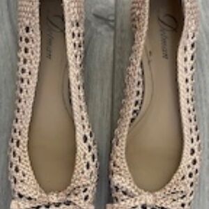 Delman Shana Pointy Toe Skimmer flat size 10